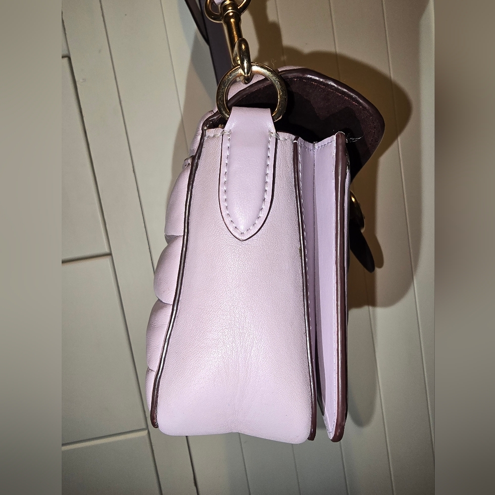 Coach Georgie Quilted Crossbody Bag Lavender Grey - Picture 8 of 15